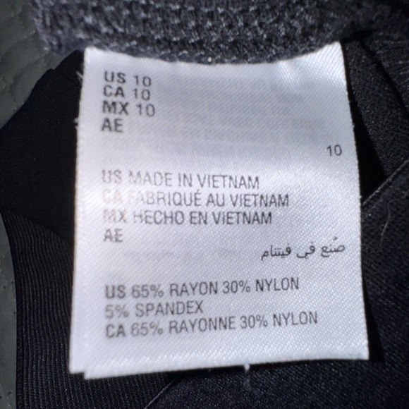 INC Brand Black pants, elastic waist, faux zipper pocket size 10 - Picture 7 of 11